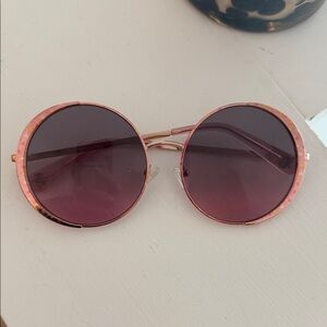 Chic Pink Round Sunglasses Love Shack Fancy Pink